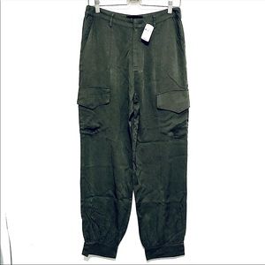 NWT Etienne Marcel Size 26 Small Olive Green Skinny Military Jogger Pants NEW